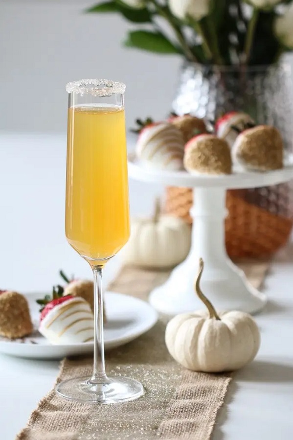 apple cocktail drink with a white background